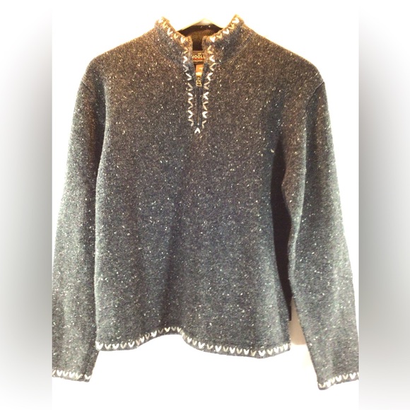 WooLRich  ladies women’s medium onyx heather pullover quarter pullover sweater - Picture 1 of 10